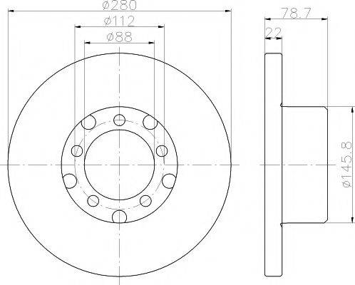 HELLA PAGID 8DD355102471 гальмівний диск