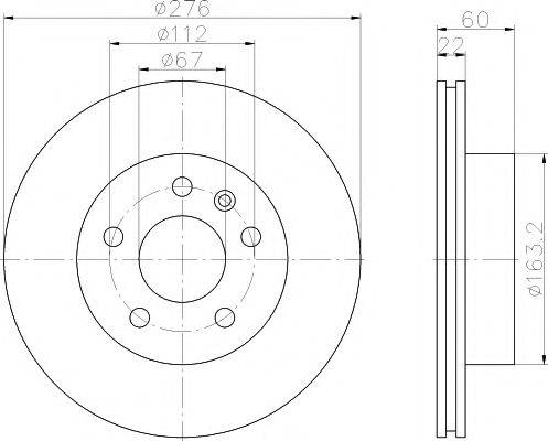 HELLA PAGID 8DD355104521 гальмівний диск