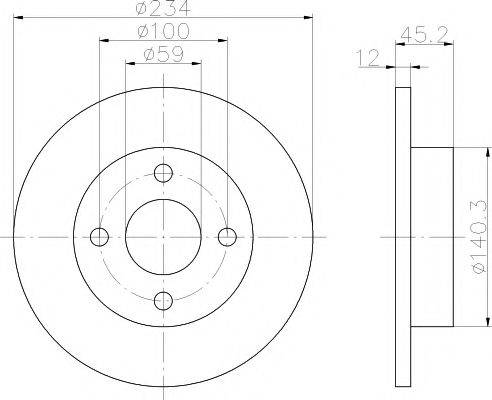 HELLA PAGID 8DD355103341 гальмівний диск