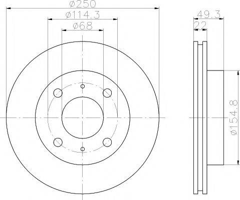 HELLA PAGID 8DD355102031 гальмівний диск