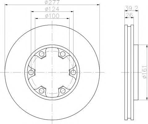 HELLA PAGID 8DD355102921 гальмівний диск