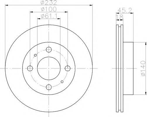 HELLA PAGID 8DD355105921 гальмівний диск