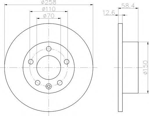 HELLA PAGID 8DD355101411 гальмівний диск