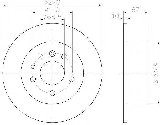 HELLA PAGID 8DD355101431 гальмівний диск