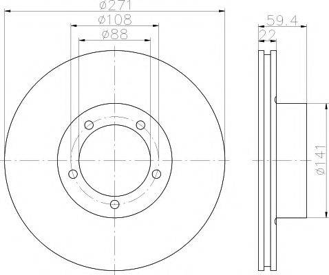 HELLA PAGID 8DD355100001 гальмівний диск