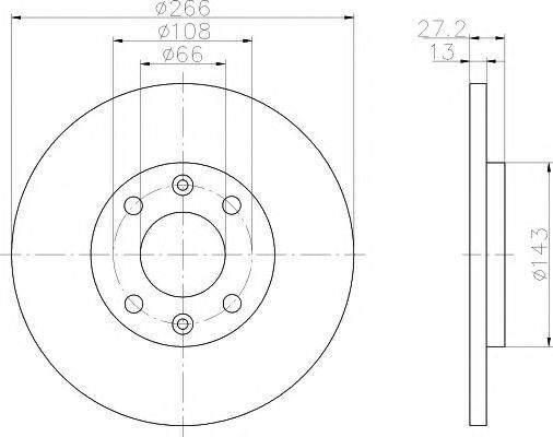 HELLA PAGID 8DD355105751 гальмівний диск