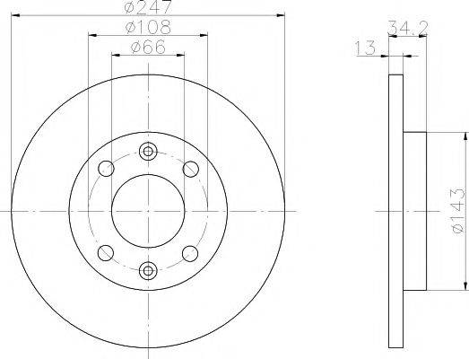 HELLA PAGID 8DD355106181 гальмівний диск