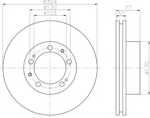 HELLA PAGID 8DD355101551 гальмівний диск