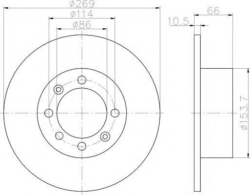 HELLA PAGID 8DD355100091 гальмівний диск