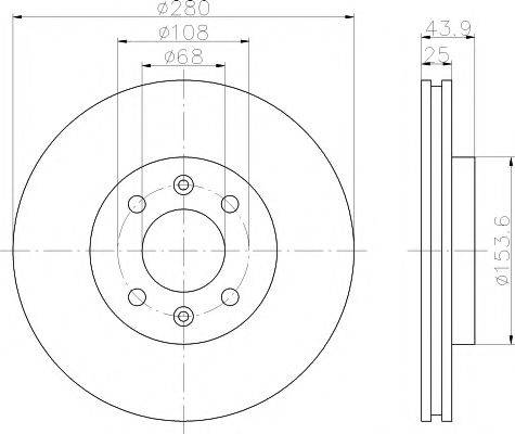 HELLA PAGID 8DD355102411 гальмівний диск