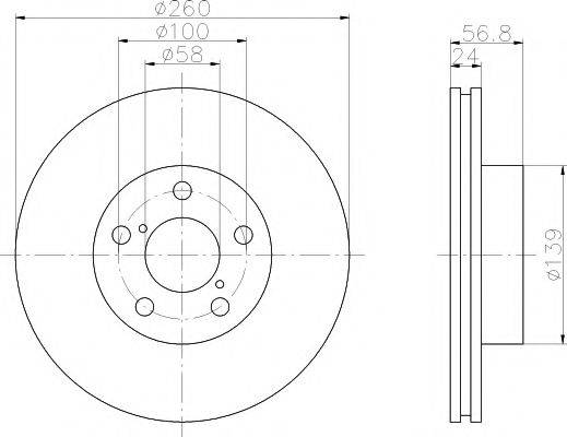 HELLA PAGID 8DD355105321 гальмівний диск