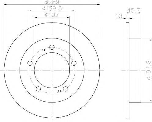 HELLA PAGID 8DD355103601 гальмівний диск