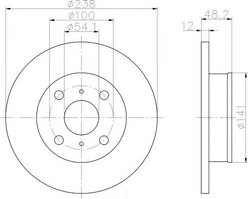 HELLA PAGID 8DD355103551 гальмівний диск