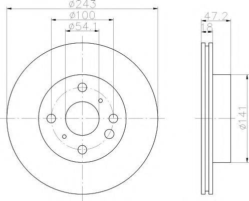 HELLA PAGID 8DD355102181 гальмівний диск