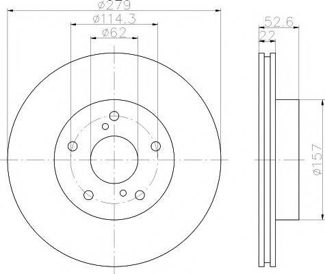 HELLA PAGID 8DD355105251 гальмівний диск