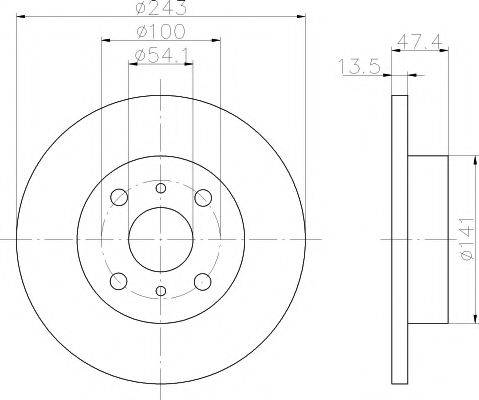 HELLA PAGID 8DD355101301 гальмівний диск