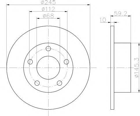 HELLA PAGID 8DD355100521 гальмівний диск