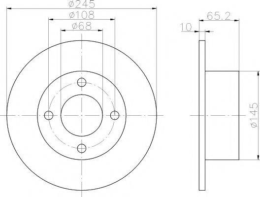 HELLA PAGID 8DD355102441 гальмівний диск