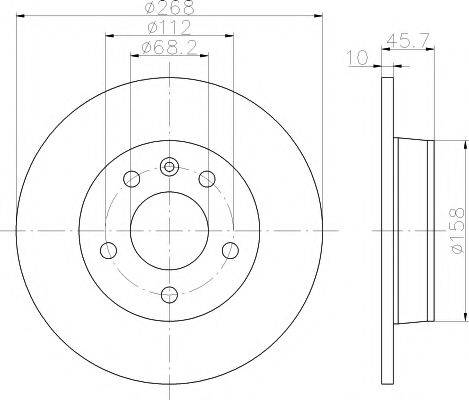 HELLA PAGID 8DD355104501 гальмівний диск