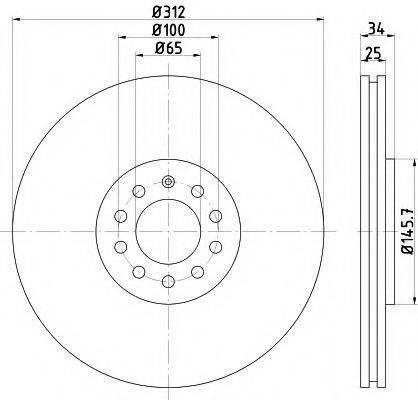 HELLA PAGID 8DD355106731 гальмівний диск