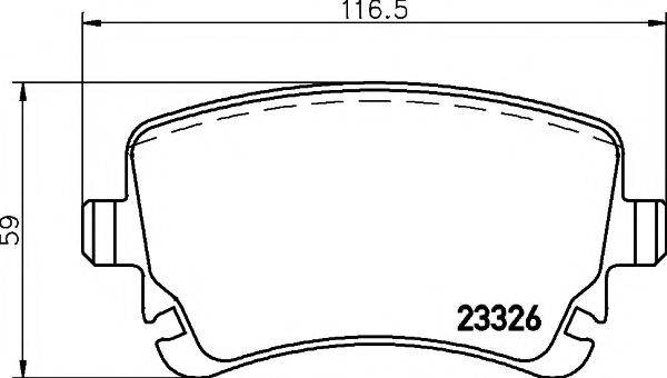 HELLA PAGID 8DB355010971 Комплект гальмівних колодок, дискове гальмо