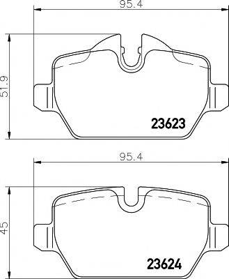 HELLA PAGID 8DB355011271 Комплект гальмівних колодок, дискове гальмо