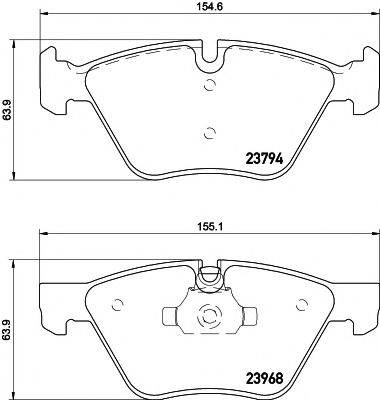 HELLA PAGID 8DB355011321 Комплект гальмівних колодок, дискове гальмо