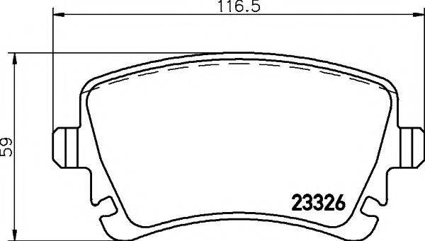 HELLA PAGID 8DB355011531 Комплект гальмівних колодок, дискове гальмо