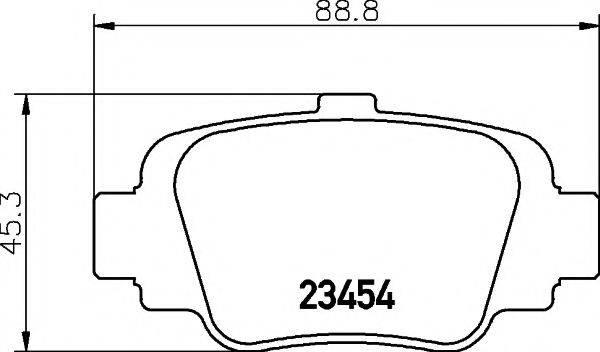 HELLA PAGID 8DB355011551 Комплект гальмівних колодок, дискове гальмо