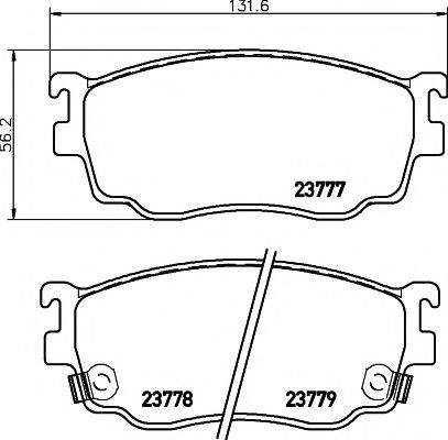 HELLA PAGID 8DB355011561 Комплект гальмівних колодок, дискове гальмо