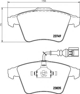 HELLA PAGID 8DB355011621 Комплект гальмівних колодок, дискове гальмо