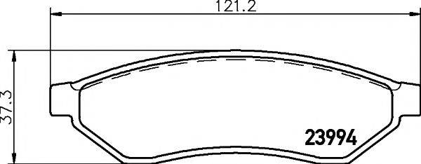 HELLA PAGID 8DB355011671 Комплект гальмівних колодок, дискове гальмо