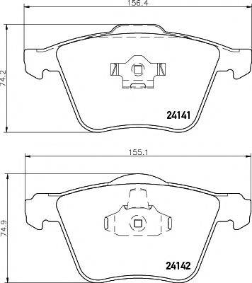 HELLA PAGID 8DB355011721 Комплект гальмівних колодок, дискове гальмо