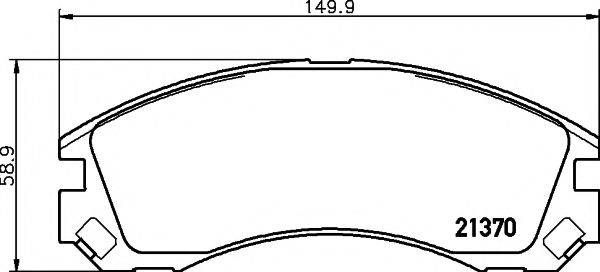 HELLA PAGID 8DB355011751 Комплект гальмівних колодок, дискове гальмо