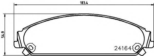 HELLA PAGID 8DB355011891 Комплект гальмівних колодок, дискове гальмо