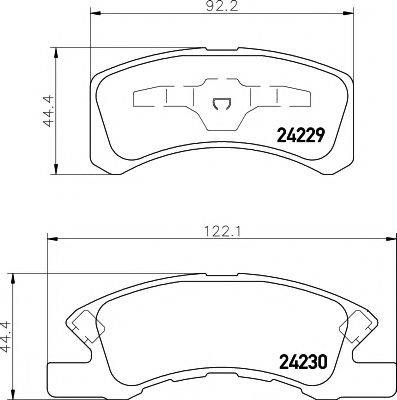 HELLA PAGID 8DB355012051 Комплект гальмівних колодок, дискове гальмо