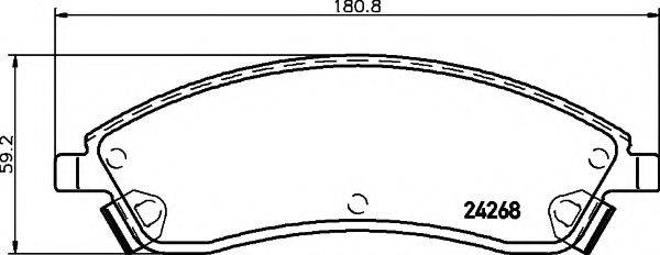 HELLA PAGID 8DB355012221 Комплект гальмівних колодок, дискове гальмо