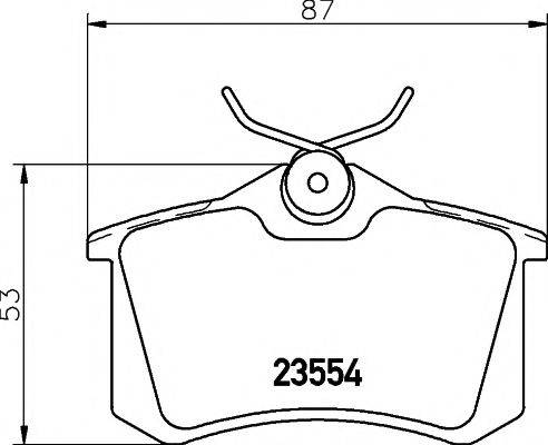 HELLA PAGID 8DB355017711 Комплект гальмівних колодок, дискове гальмо