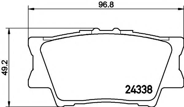 HELLA PAGID 8DB355006881 Комплект гальмівних колодок, дискове гальмо