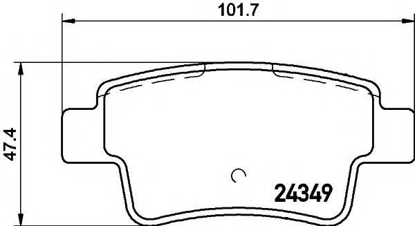 HELLA PAGID 8DB355012391 Комплект гальмівних колодок, дискове гальмо