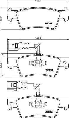 HELLA PAGID 8DB355012441 Комплект гальмівних колодок, дискове гальмо