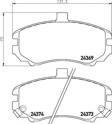 HELLA PAGID 8DB355012471 Комплект гальмівних колодок, дискове гальмо