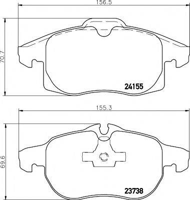 HELLA PAGID 8DB355012681 Комплект гальмівних колодок, дискове гальмо