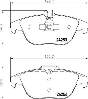 HELLA PAGID 8DB355012741 Комплект гальмівних колодок, дискове гальмо