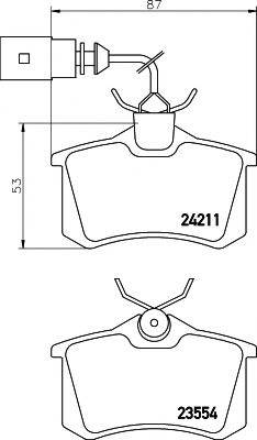 HELLA PAGID 8DB355013131 Комплект гальмівних колодок, дискове гальмо