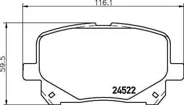 HELLA PAGID 8DB355013161 Комплект гальмівних колодок, дискове гальмо