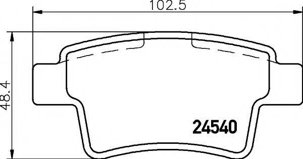 HELLA PAGID 8DB355013361 Комплект гальмівних колодок, дискове гальмо