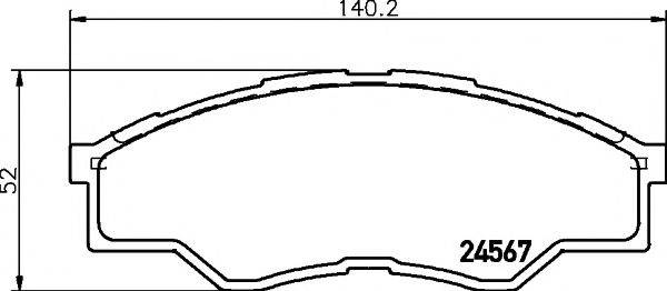 HELLA PAGID 8DB355013471 Комплект гальмівних колодок, дискове гальмо