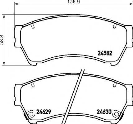 HELLA PAGID 8DB355013761 Комплект гальмівних колодок, дискове гальмо