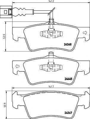 HELLA PAGID 8DB355013841 Комплект гальмівних колодок, дискове гальмо